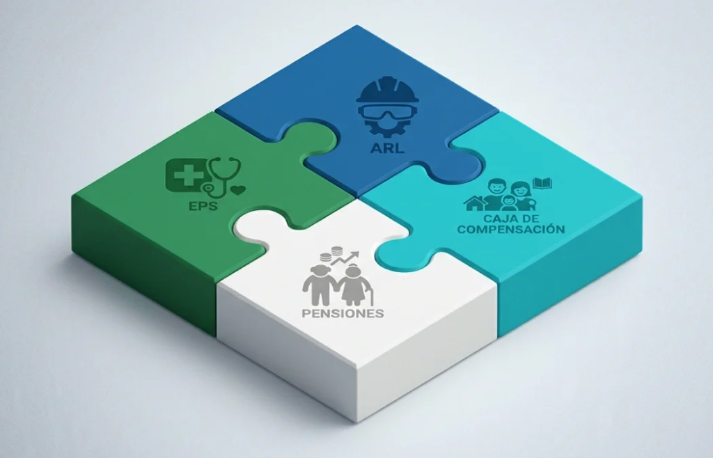 Diferencia entre EPS, ARL, pensión y caja de compensación